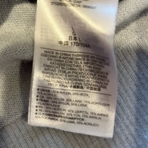 GAP Light Gray blue  Sweater size L - Picture 2 of 8